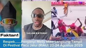Jadwal Kedatangan Melly Mike di Pacu Jalur Kuansing Ada Perubahan