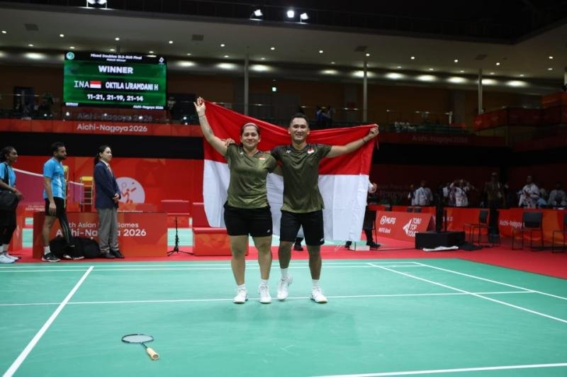 Leani Ratri Oktila Raih Quattrick Emas Ganda Campuran Asian Para Games 2026