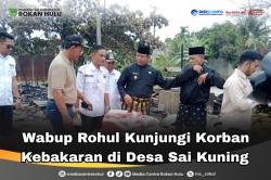 Wabup Rohul Kunjungi Korban Kebakaran di Desa Sei Kuning